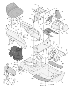 Part Location Diagram of MU130006 Briggs and Stratton Decal, Left Panel